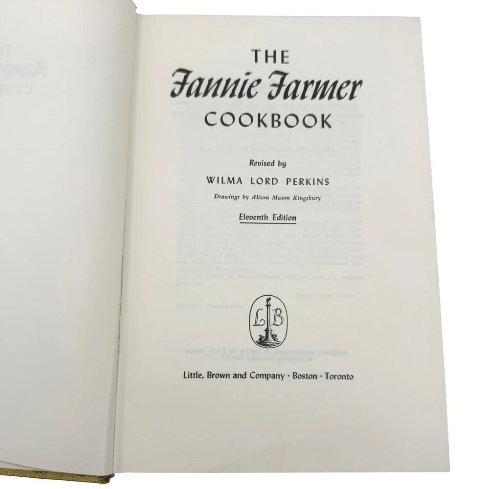 Fannie Farmer Cookbook Eleventh Edition Gold Hardcover Vintage 1965 Good